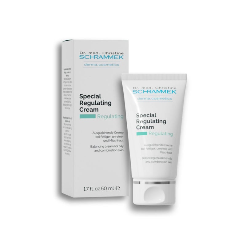 Schrammek Special Regulating Cream (1.7 fl oz) - For Oily & Mixed Skin - Aloe Vera & Vitamin E - Face Moisturizer & Face Cream - Skin Care - Dr Schrammek - Image 1